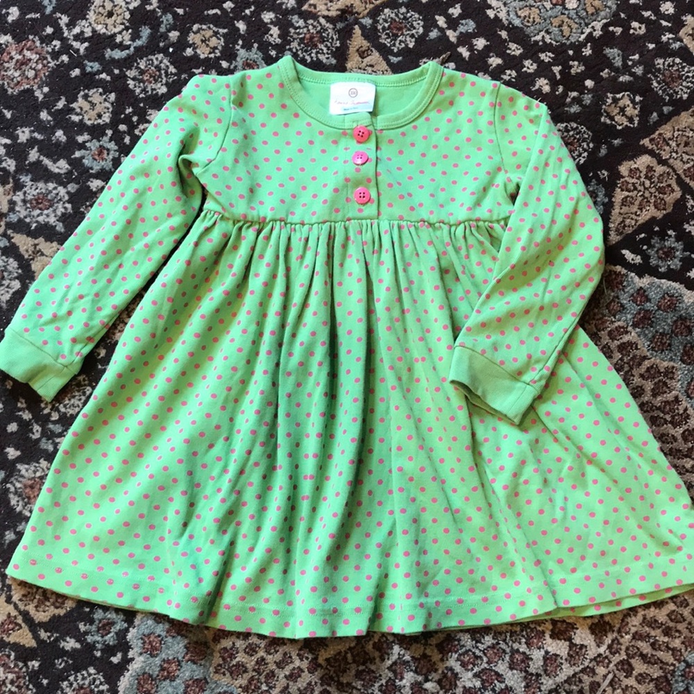 HANNA ANDERSSON - Pink and Green Playdress